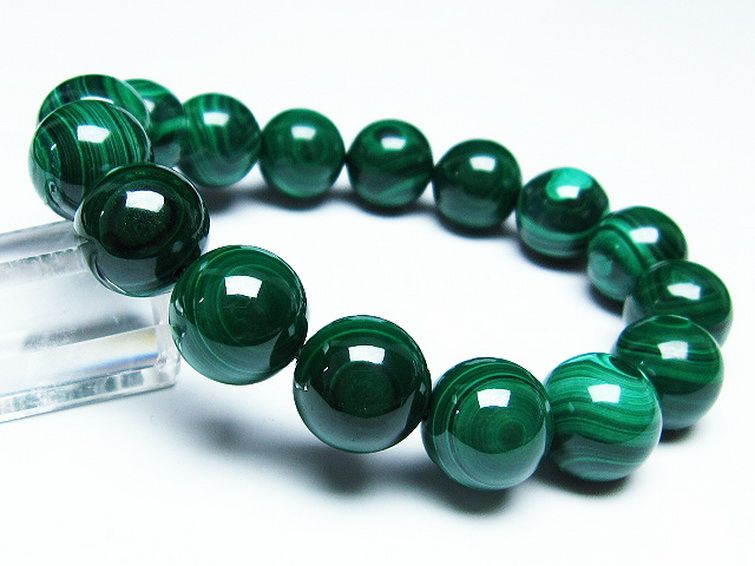 マラカイト天眼 ブレスレット 14mm [t115-3854] 1枚目