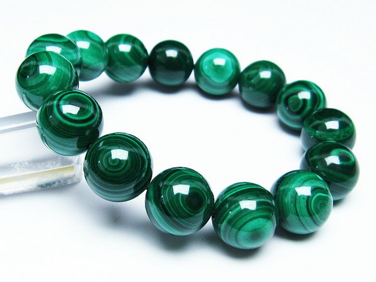 マラカイト天眼 ブレスレット 15mm [t115-3894] 1枚目