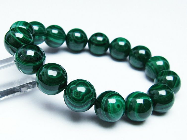 マラカイト天眼 ブレスレット 14mm [t115-3904] 1枚目