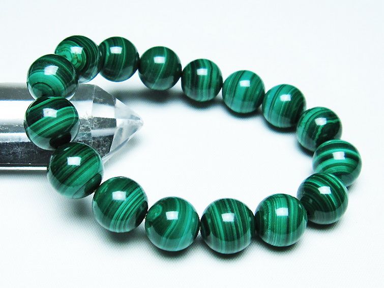 マラカイト ブレスレット 13mm [T115-4203] 1枚目