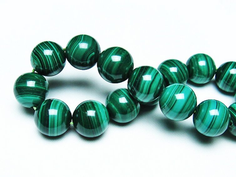 マラカイト ブレスレット 13mm [T115-4203] 2枚目