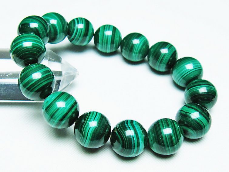 マラカイト ブレスレット 15mm [T115-4381] 1枚目