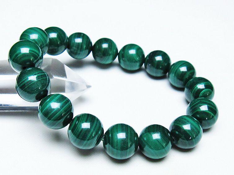 マラカイト ブレスレット 13mm [T115-4475] 1枚目