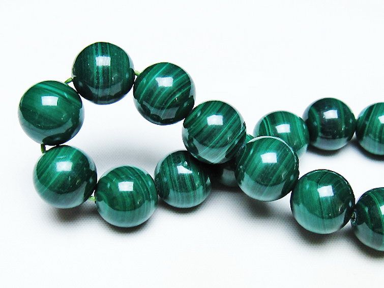 マラカイト ブレスレット 13mm [T115-4475] 2枚目