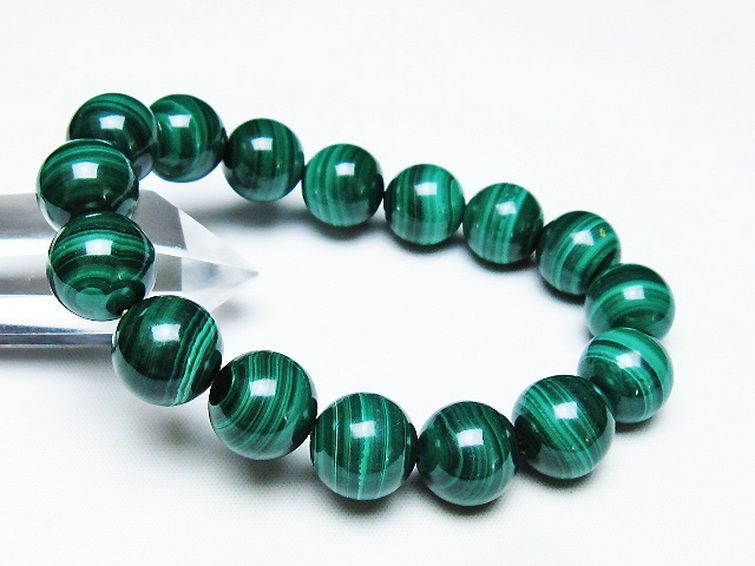 マラカイト ブレスレット 13mm [T115-4478] 1枚目