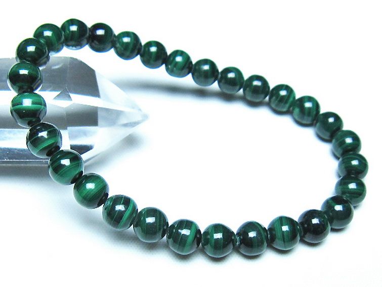 マラカイト ブレスレット 7mm [t115-4606] 1枚目