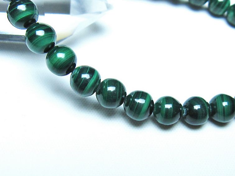 マラカイト ブレスレット 7mm [t115-4606] 3枚目