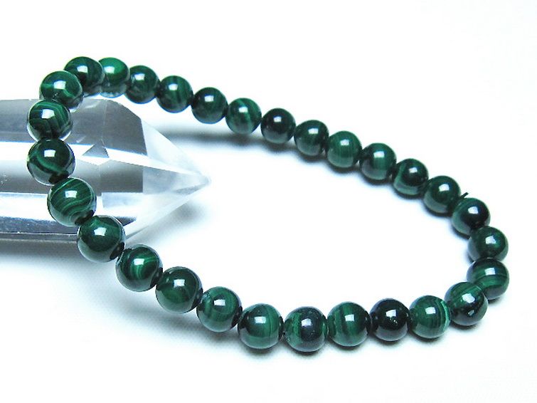 マラカイト ブレスレット 7mm [t115-4611] 1枚目