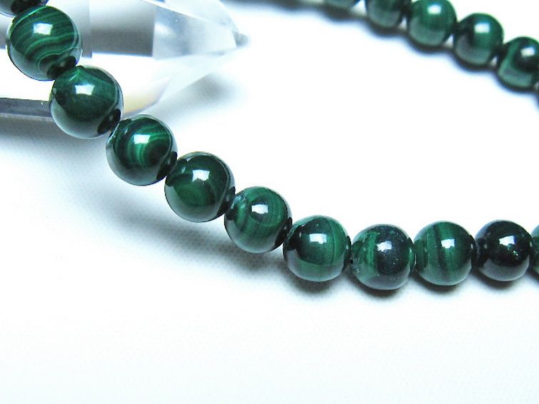 マラカイト ブレスレット 7mm [t115-4611] 3枚目