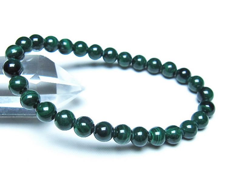 マラカイト ブレスレット 7mm [t115-4622] 1枚目