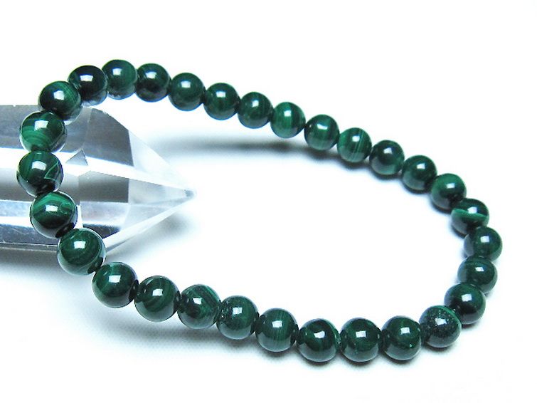 マラカイト ブレスレット 6mm [t115-4630] 1枚目