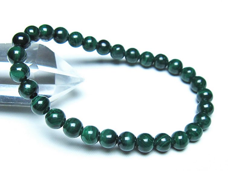 マラカイト ブレスレット 6mm [t115-4631] 1枚目