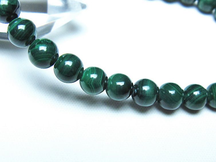 マラカイト ブレスレット 6mm [t115-4631] 3枚目