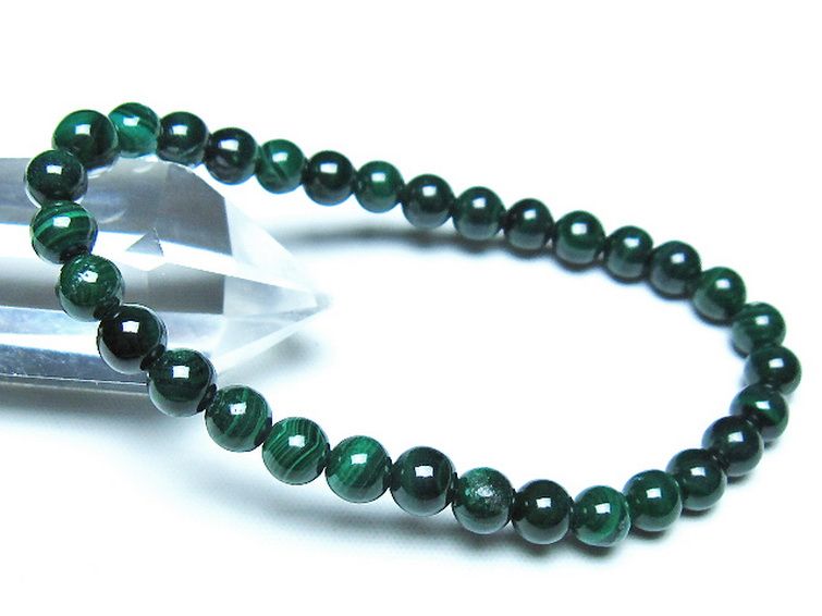 マラカイト ブレスレット 6mm [t115-4636] 1枚目