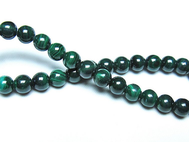 マラカイト ブレスレット 6mm [t115-4636] 2枚目