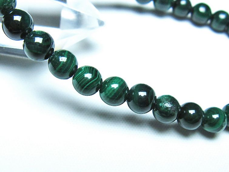 マラカイト ブレスレット 6mm [t115-4636] 3枚目