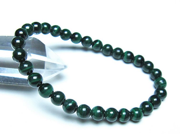 マラカイト ブレスレット 6mm [t115-4661] 1枚目