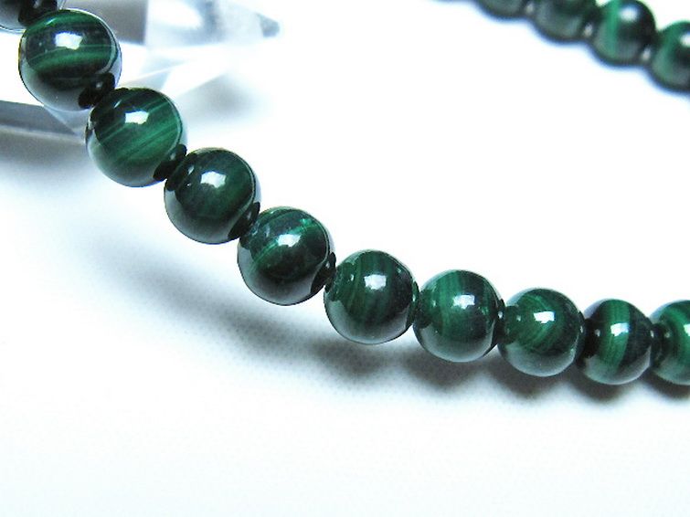 マラカイト ブレスレット 6mm [t115-4661] 3枚目