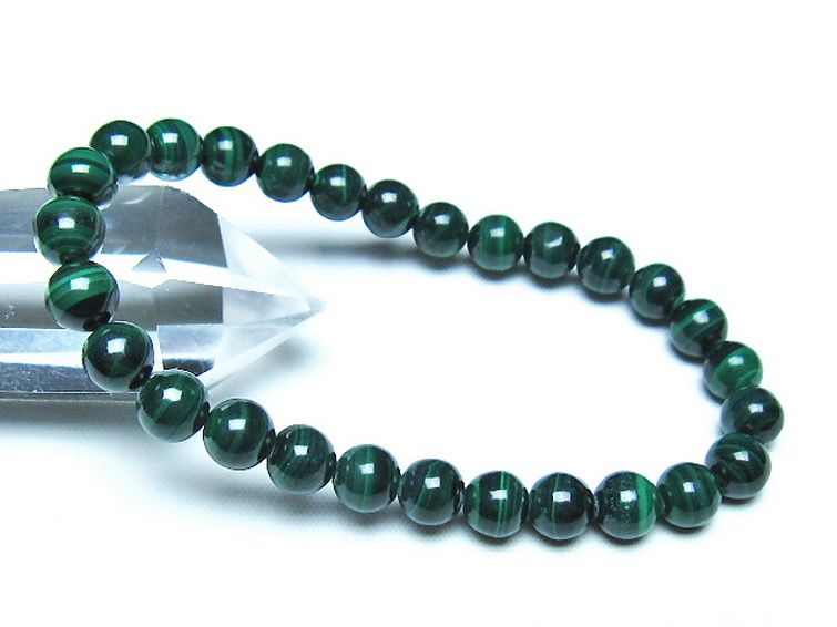 マラカイト ブレスレット 7mm [t115-4663] 1枚目