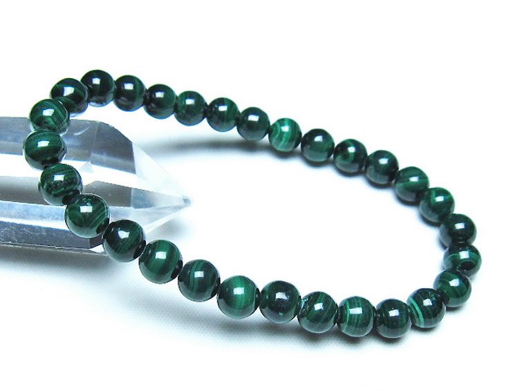 マラカイト ブレスレット 7mm [t115-4667] 1枚目