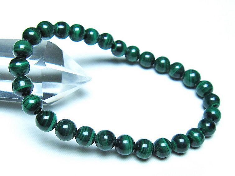 マラカイト ブレスレット 7mm [t115-4672] 1枚目