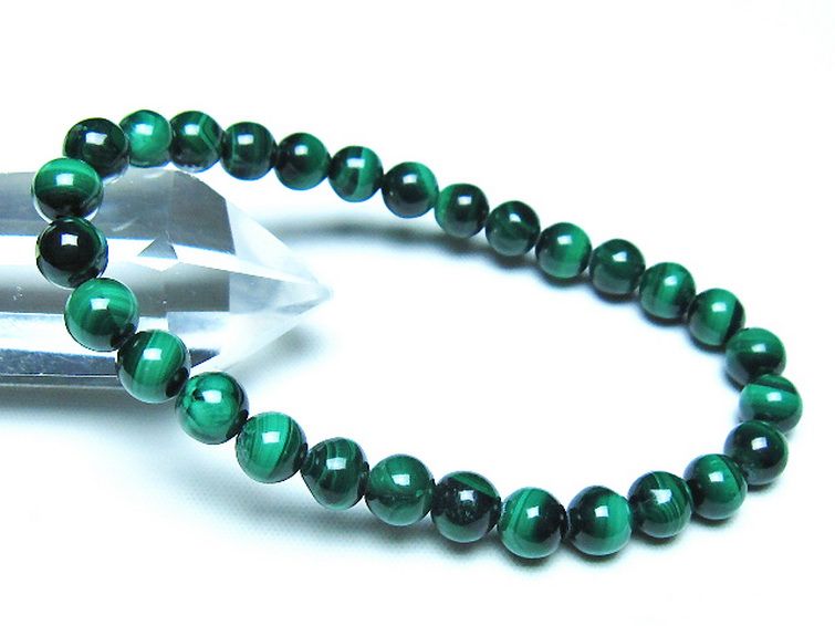 マラカイト ブレスレット 7mm [t115-4681] 1枚目