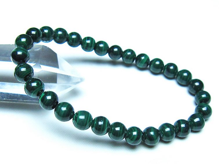 マラカイト ブレスレット 7mm [t115-4683] 1枚目
