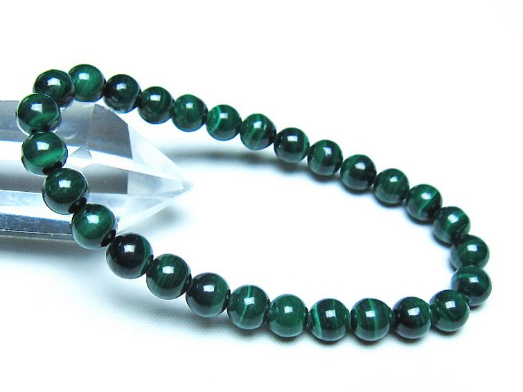 マラカイト ブレスレット 7mm [t115-4685] 1枚目