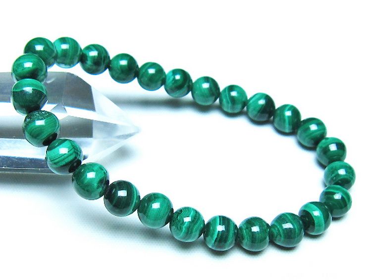 マラカイト ブレスレット 7mm [t115-4690] 1枚目