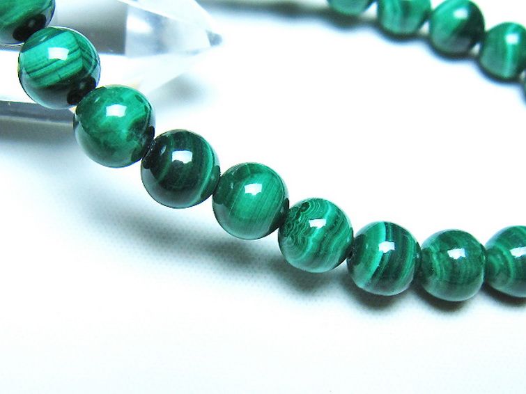 マラカイト ブレスレット 7mm [t115-4690] 3枚目