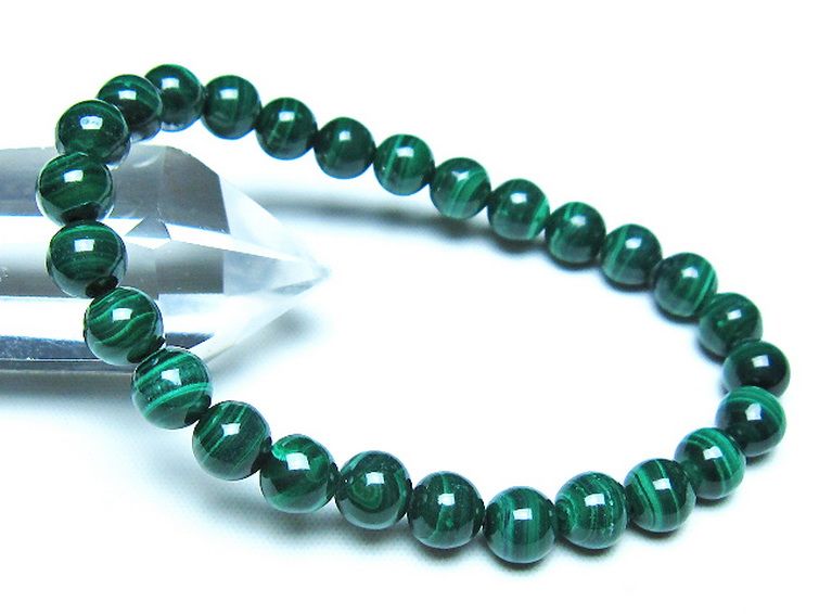 マラカイト ブレスレット 7mm [t115-4691] 1枚目