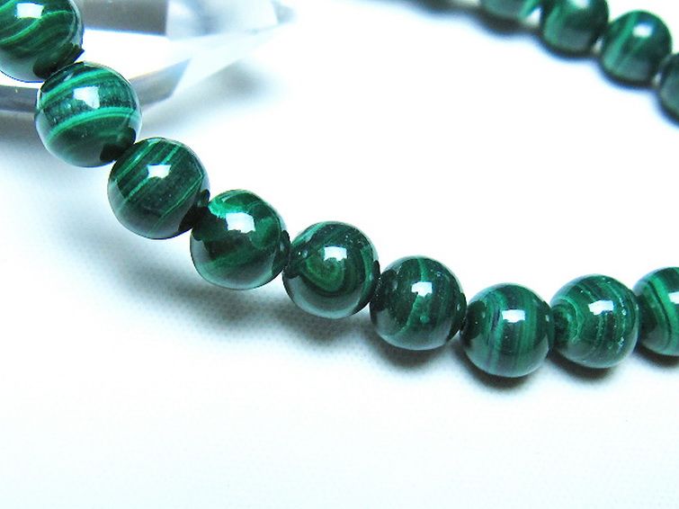 マラカイト ブレスレット 7mm [t115-4691] 3枚目