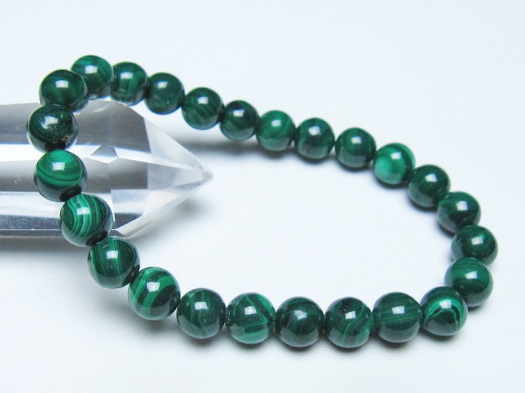 マラカイト ブレスレット 8mm [t115-4698] 1枚目