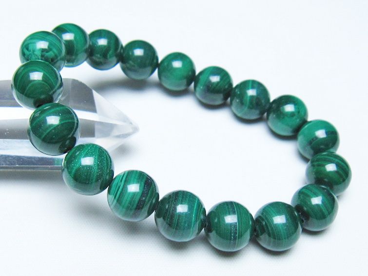 マラカイト ブレスレット 11mm [t115-4709] 1枚目