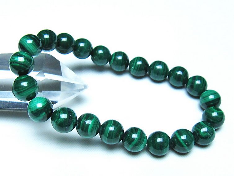 マラカイト ブレスレット 9mm [t115-4714] 1枚目