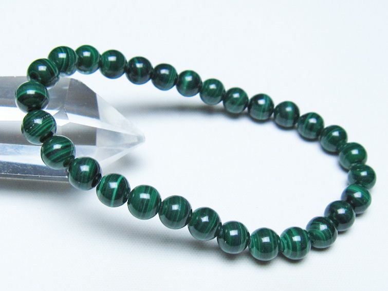 マラカイト ブレスレット 7mm [t115-4721] 1枚目