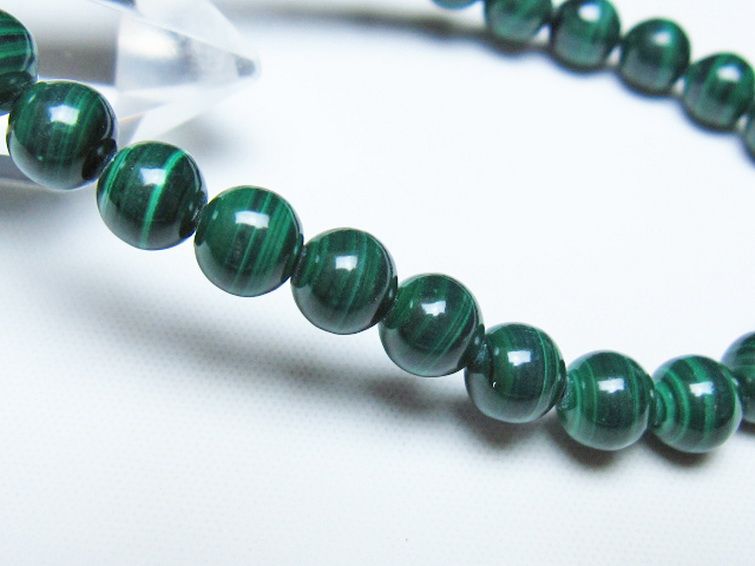 マラカイト ブレスレット 7mm [t115-4721] 3枚目