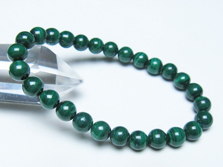 マラカイト ブレスレット 7mm [t115-4725] 1枚目