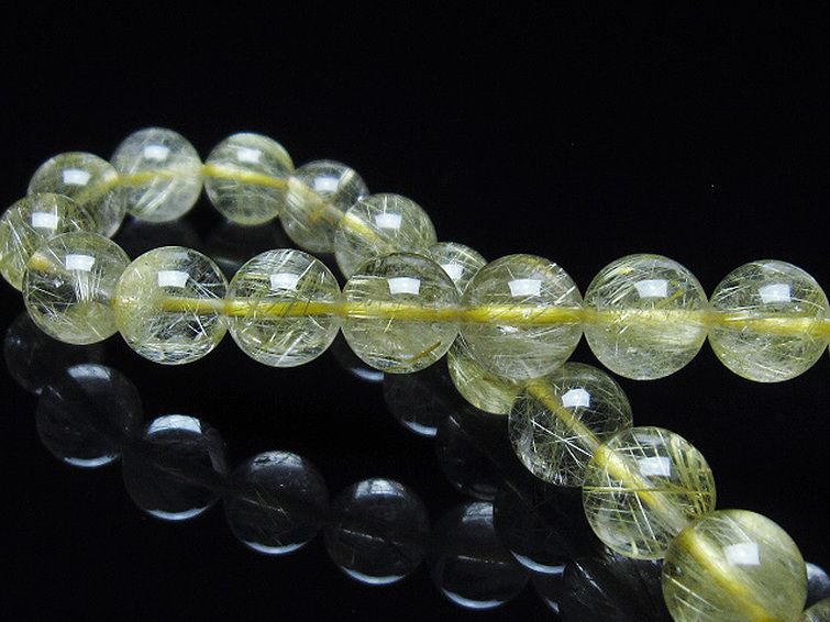 ゴールドタイチンルチル ブレスレット 8mm [t116-12140] 2枚目