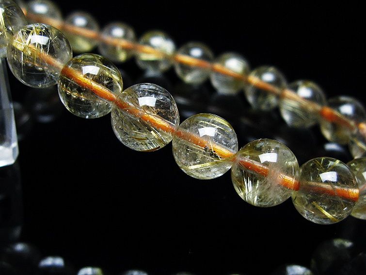 ゴールドタイチンルチル ブレスレット 8mm [t116-12227] 3枚目