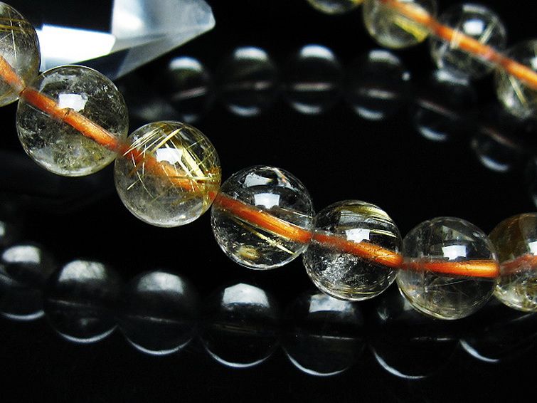 ゴールドタイチンルチル ブレスレット 9mm [t116-12596] 3枚目