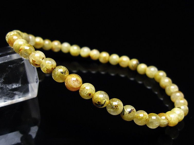 ゴールドタイチンルチル ブレスレット 5mm [T116-12754] 1枚目