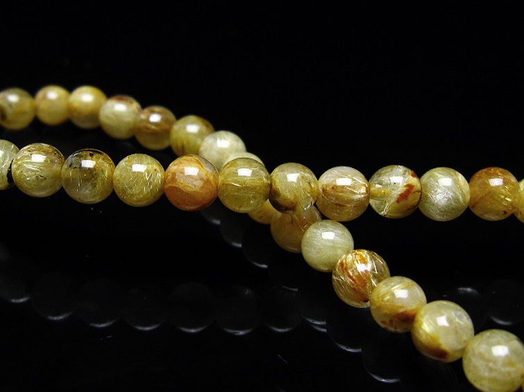 ゴールドタイチンルチル ブレスレット 5mm [T116-12754] 2枚目