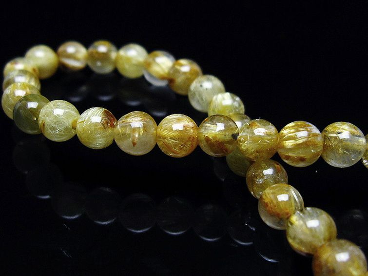 ゴールドタイチンルチル ブレスレット 5mm [t116-12761] 2枚目