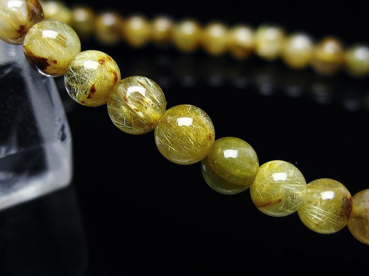 ゴールドタイチンルチル ブレスレット 5mm [t116-12761] 3枚目