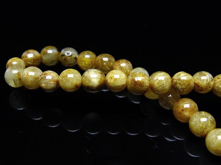 ゴールドタイチンルチル ブレスレット 5mm [T116-12764] 2枚目