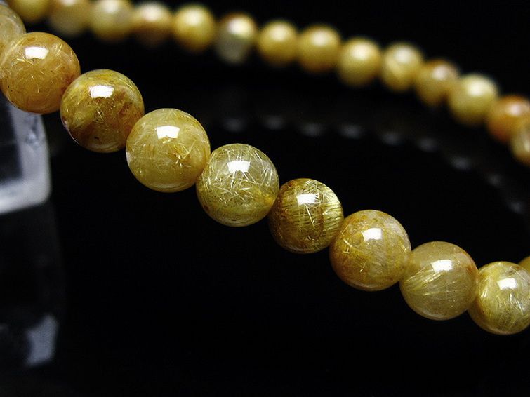 ゴールドタイチンルチル ブレスレット 5mm [T116-12764] 3枚目