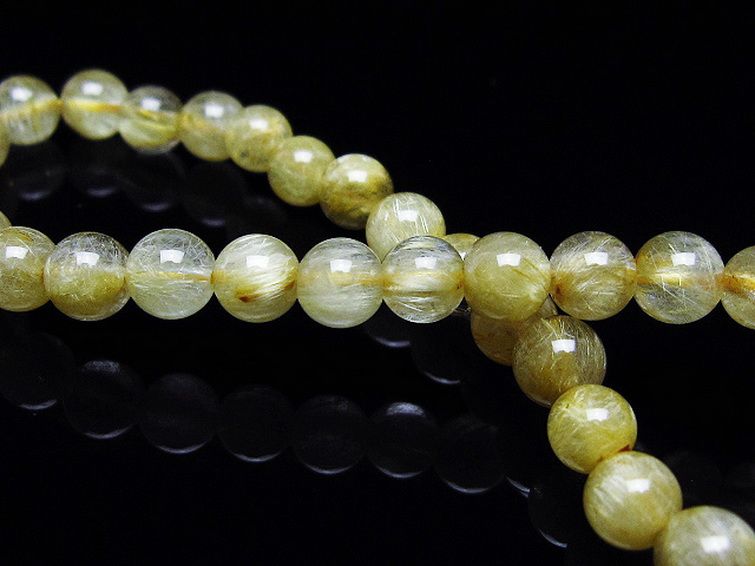 ゴールドタイチンルチル ブレスレット 5mm [t116-12772] 2枚目