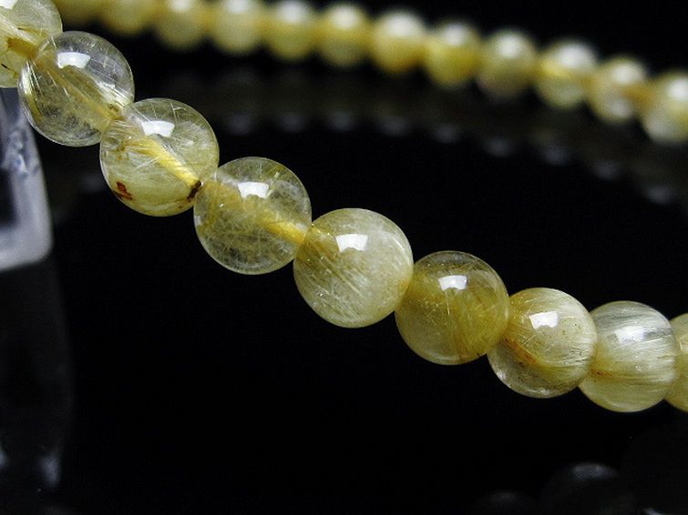 ゴールドタイチンルチル ブレスレット 5mm [t116-12772] 3枚目