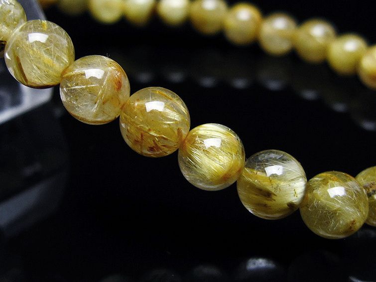 ゴールドタイチンルチル ブレスレット 6mm [t116-12774] 3枚目